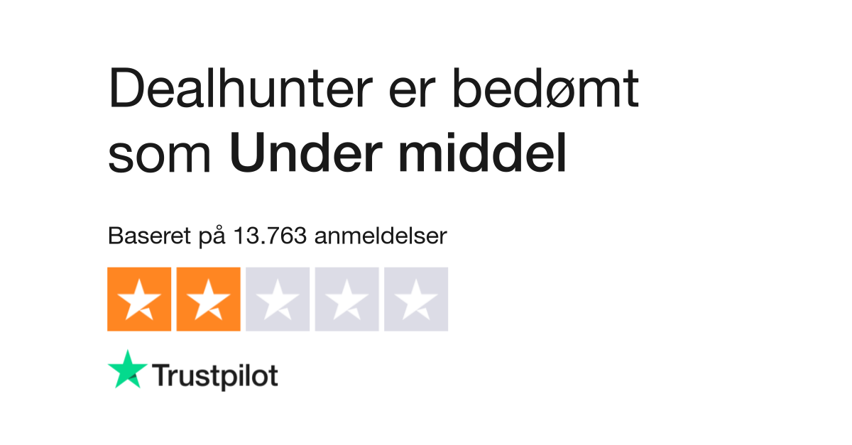 Anmeldelser af Dealhunter | Læs anmeldelser dealhunter.dk