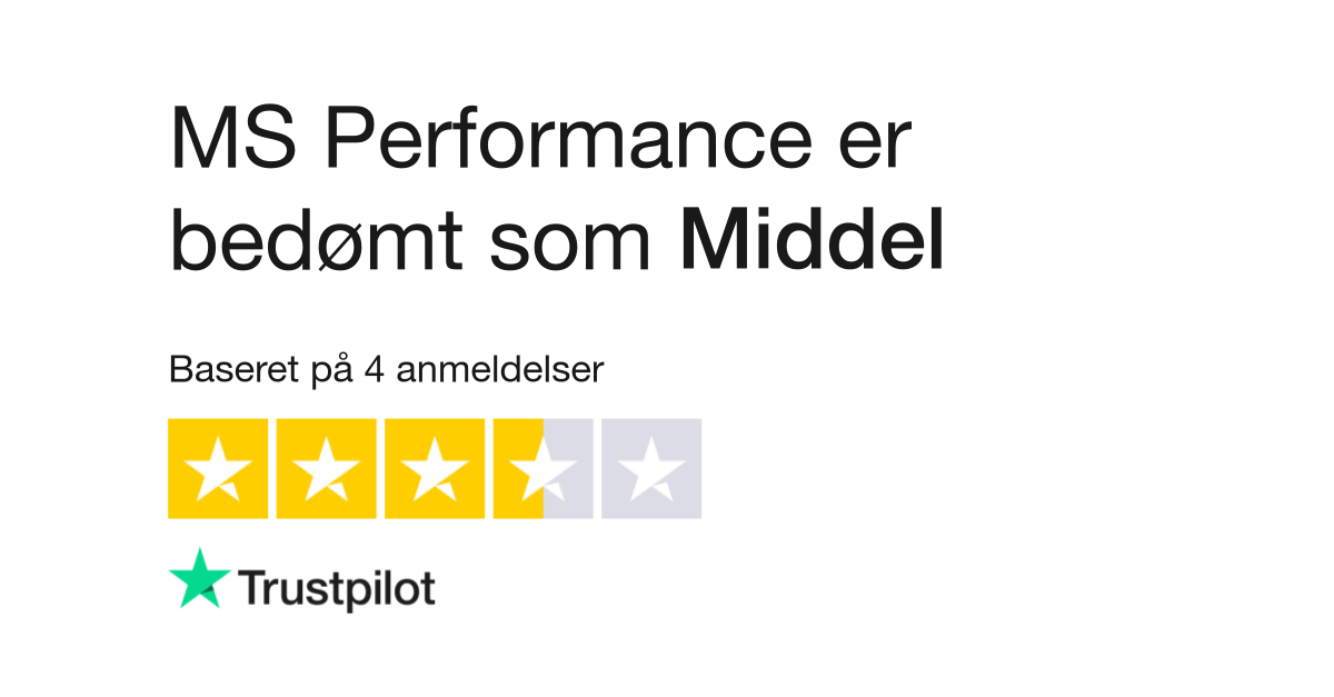 Anmeldelser af MS Performance | Læs kundernes anmeldelser af