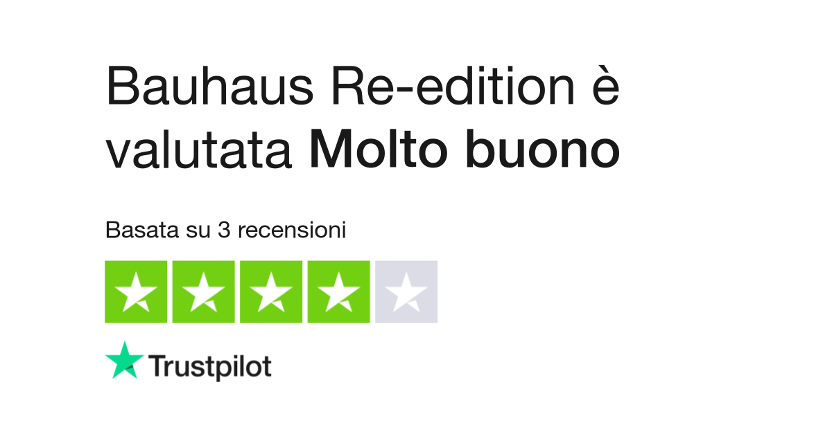 Bauhaus Re-edition  Leggi le recensioni dei servizi di bauhausreedition.com