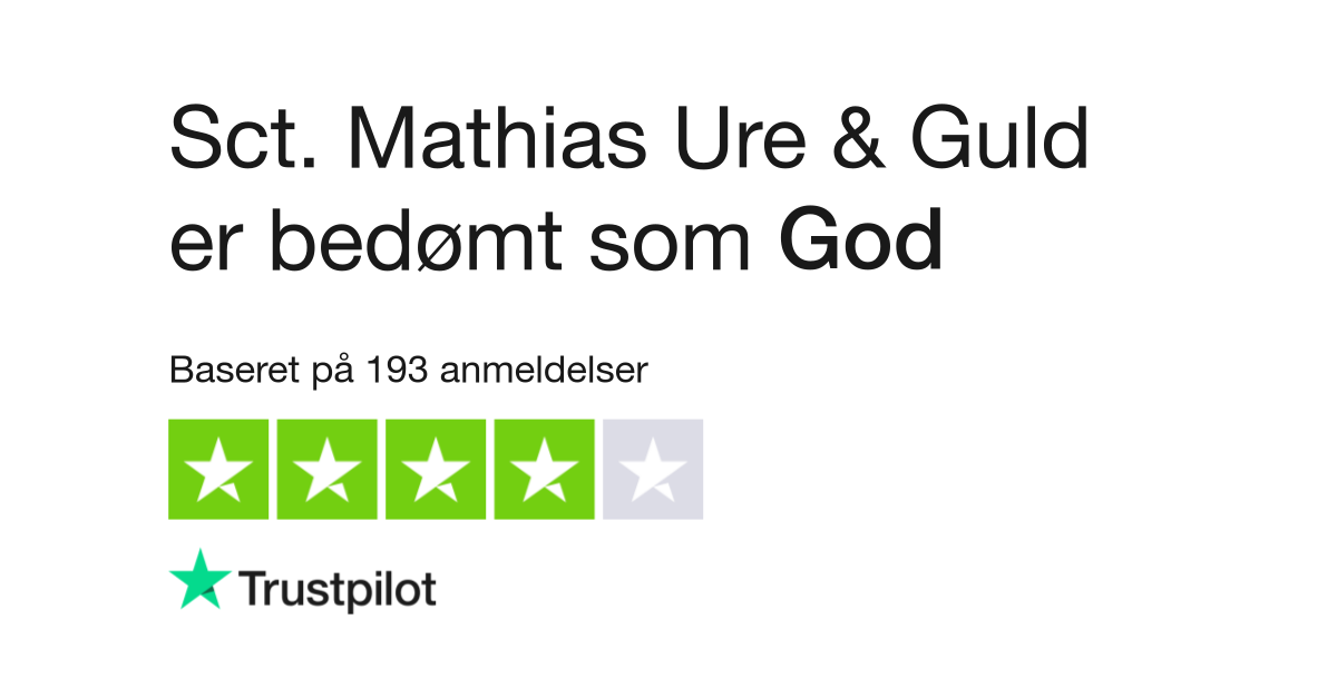 Tilfredsstille Efterligning gård Anmeldelser af Sct. Mathias Ure & Guld | Læs kundernes anmeldelser af ure -guld.dk