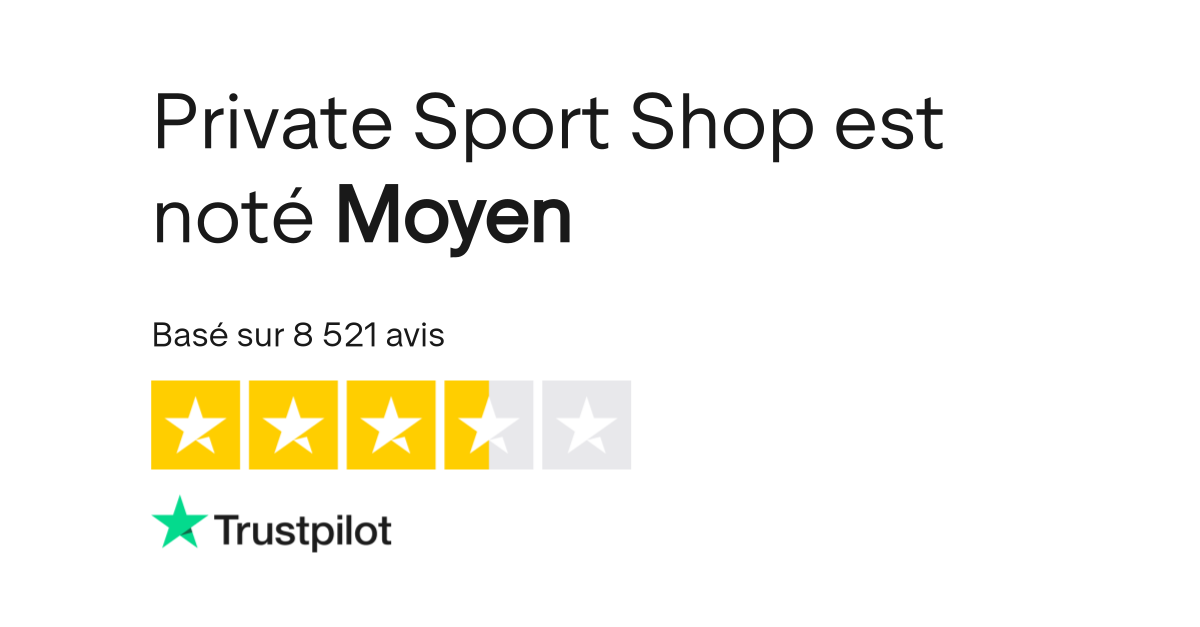 Avis De Private Sport Shop Lisez Les Avis Clients De Www Privatesportshop Com