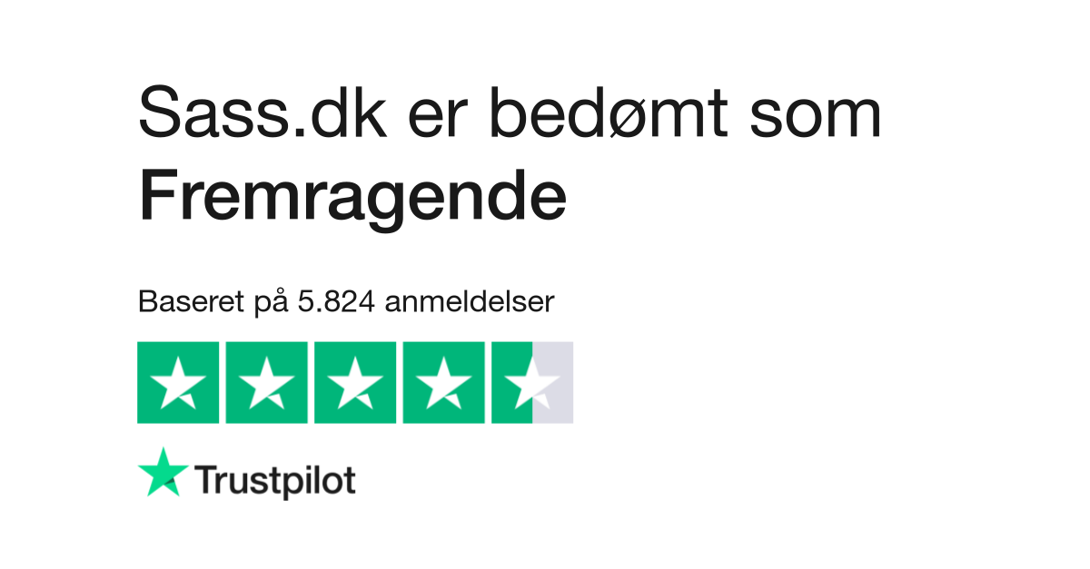 Anmeldelser af Sass.dk | Læs kundernes anmeldelser www.sass.dk