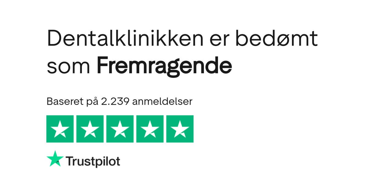 Anmeldelser af Dentalklinikken Læs kundernes anmeldelser af dentalklinikken.dk