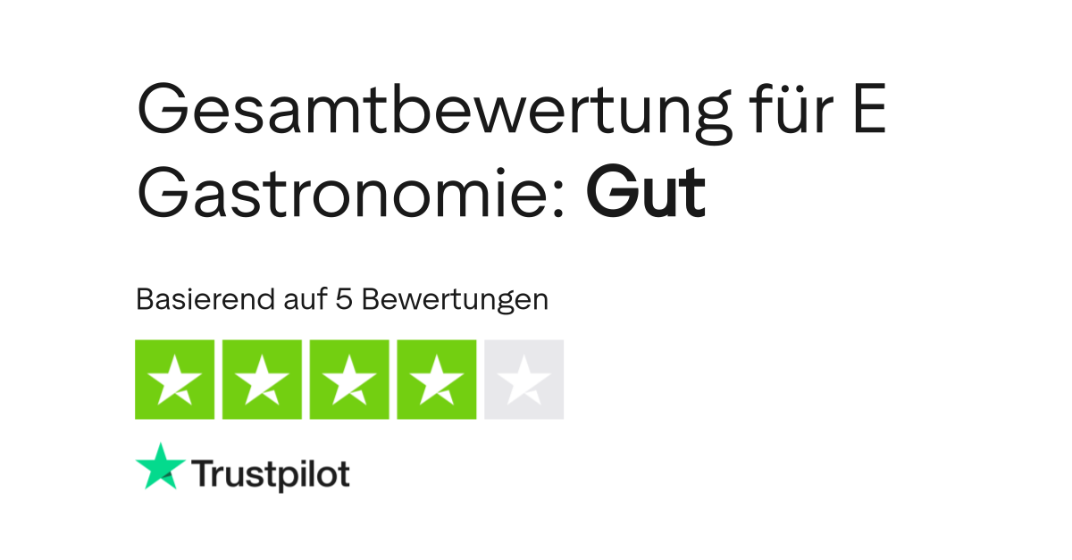 Bewertungen zu E Gastronomie | Lesen Sie Kundenbewertungen zu e-gastronomie.com