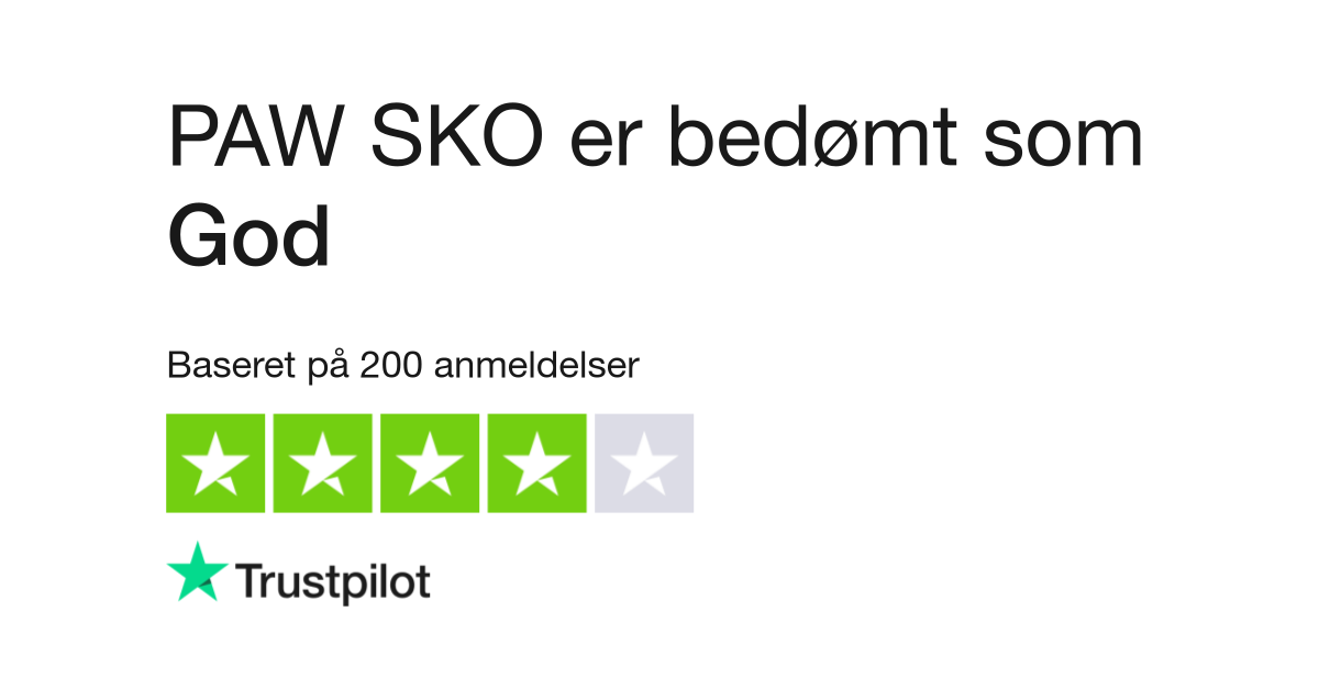 Anmeldelser af PAW SKO kundernes anmeldelser af www.pawsko.dk | af 8