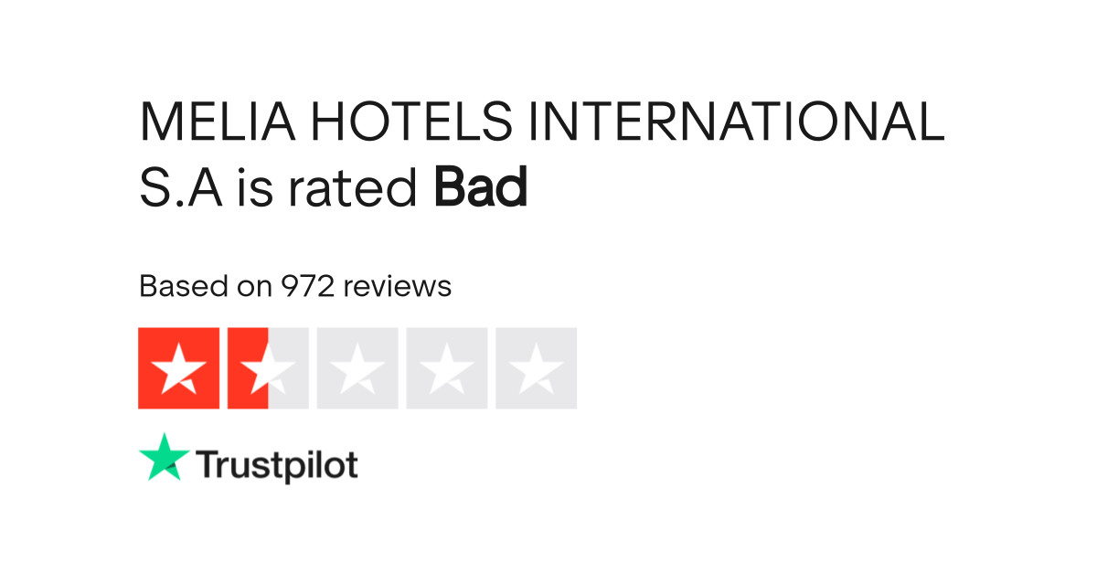 MELIA HOTELS INTERNATIONAL S.A Reviews | Read Customer Service Reviews ...