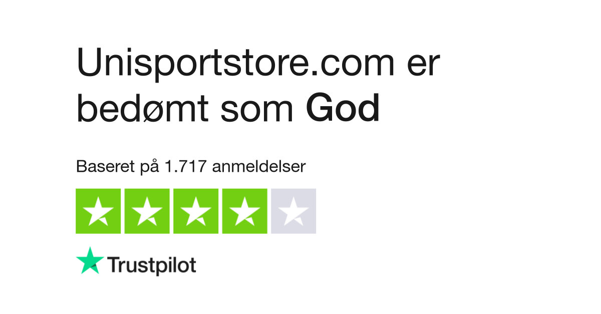 omvendt Saucer Kunstig Anmeldelser af Unisportstore.com | Læs kundernes anmeldelser af  unisportstore.com | 2 af 2