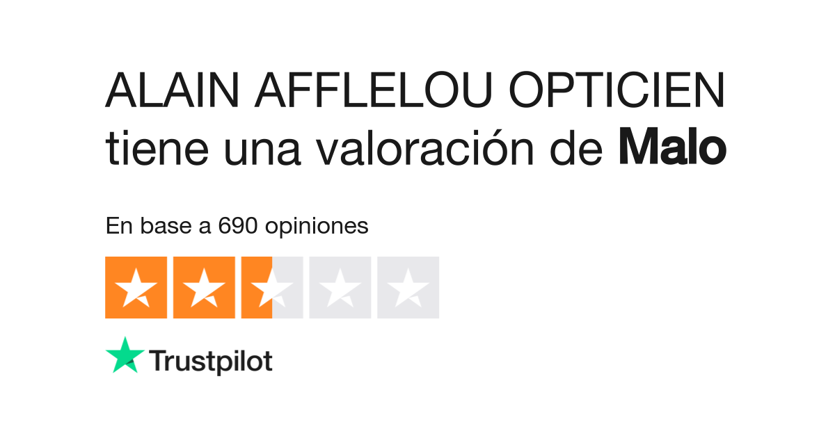 Opiniones sobre ALAIN AFFLELOU OPTICIEN Lee las opiniones sobre