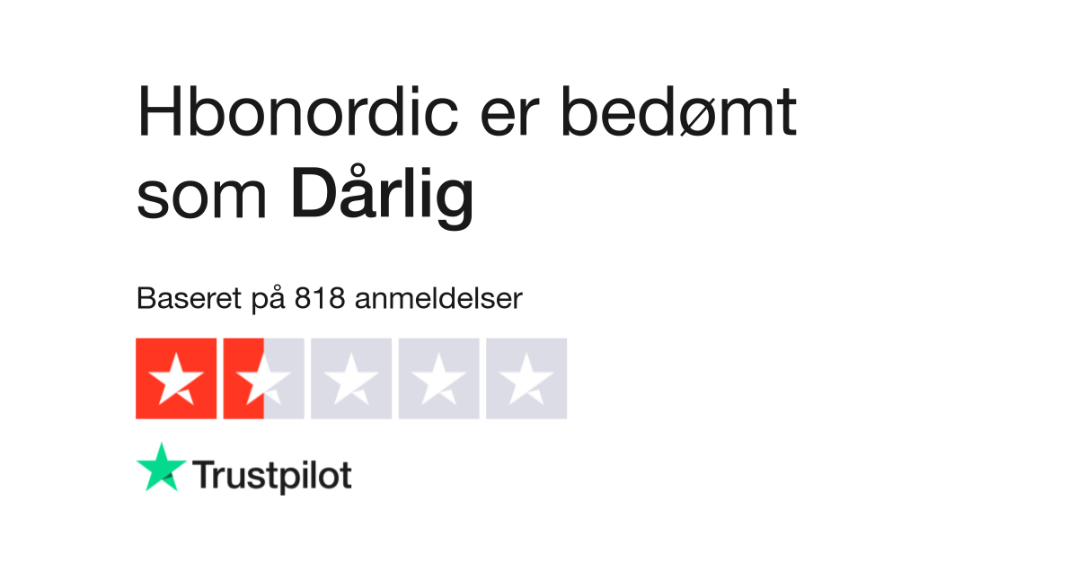 Anmeldelser af Hbonordic | kundernes anmeldelser af hbonordic.dk | 30 34