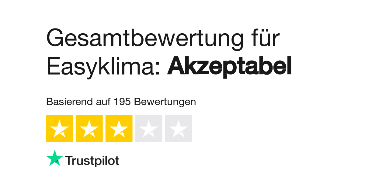 Bewertungen zu Easyklima Lesen Sie Kundenbewertungen zu