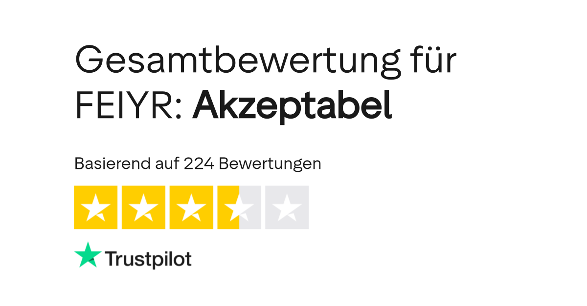 Bewertungen zu Feiyr Lesen Sie Kundenbewertungen zu