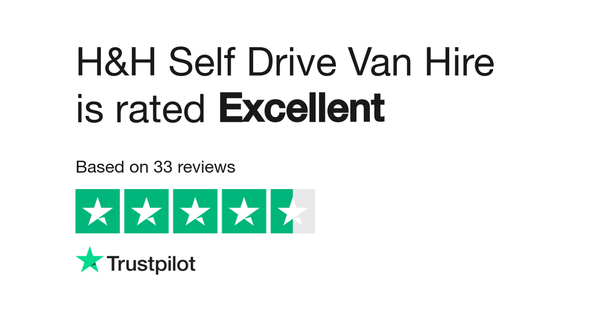 H and h van hot sale hire