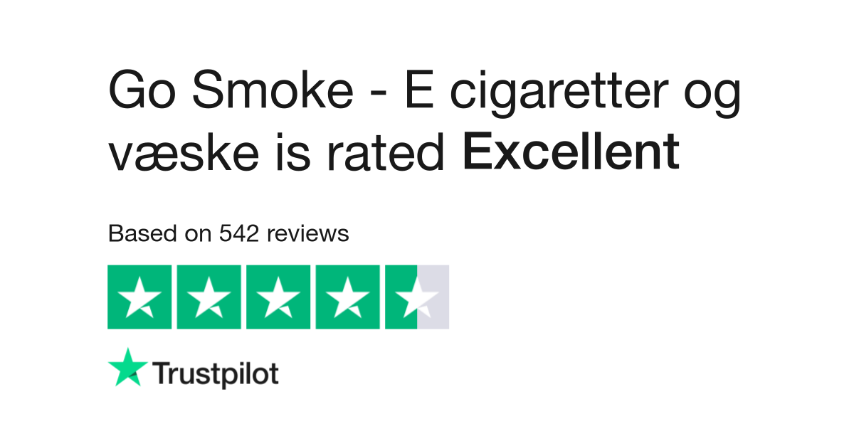 Go Smoke E cigaretter og v ske Reviews Read Customer Service