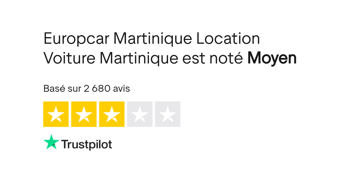 Avis de Europcar Martinique Location Voiture Martinique Lisez les