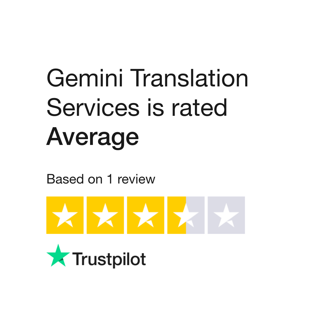 Gemini Translation Services Reviews | Read Customer Service Reviews of ...