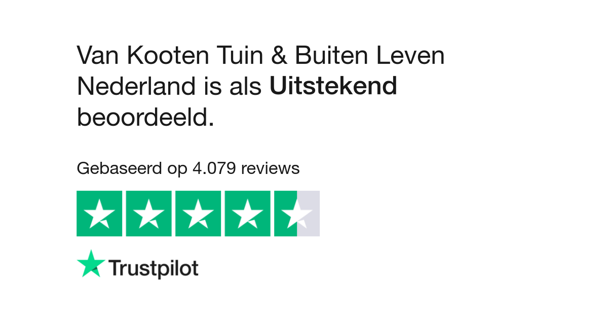 Smelten financieel infrastructuur Van Kooten Tuin & Buiten Leven Nederland reviews | Bekijk  consumentenreviews over www.vankootentuinenbuitenleven.nl