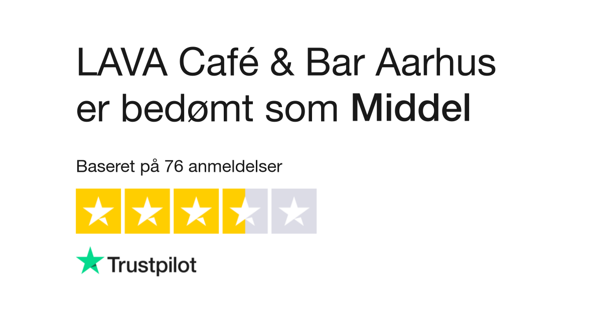 Anmeldelser af LAVA & Bar Aarhus | kundernes anmeldelser af lavaaarhus.dk | 3 4