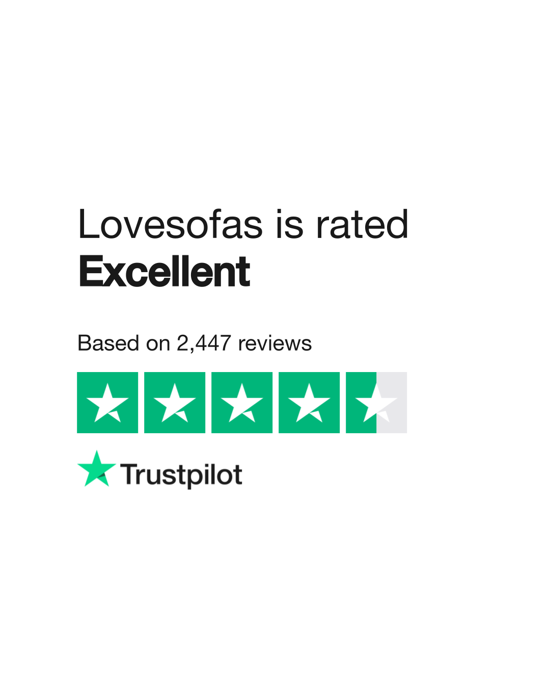 Love on sale sofas trustpilot