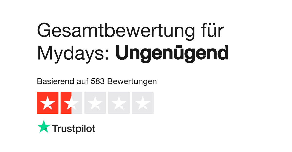 Bewertungen Zu Mydays Lesen Sie Kundenbewertungen Zu Mydays At