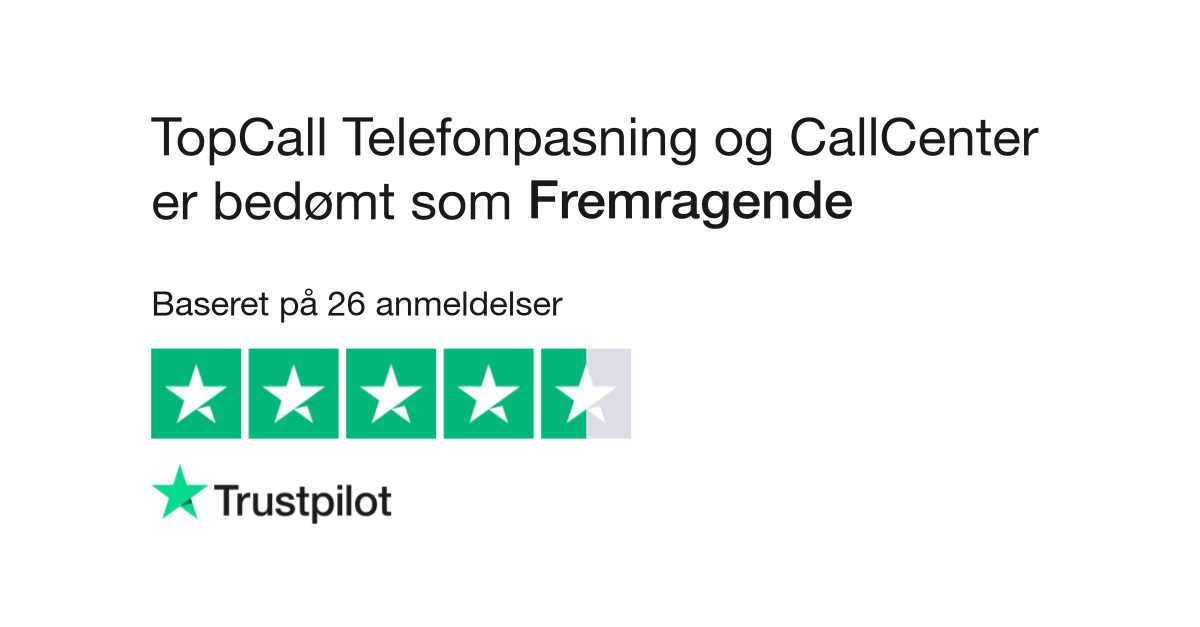 Anmeldelser af TopCall og CallCenter | kundernes anmeldelser www.topcall.dk