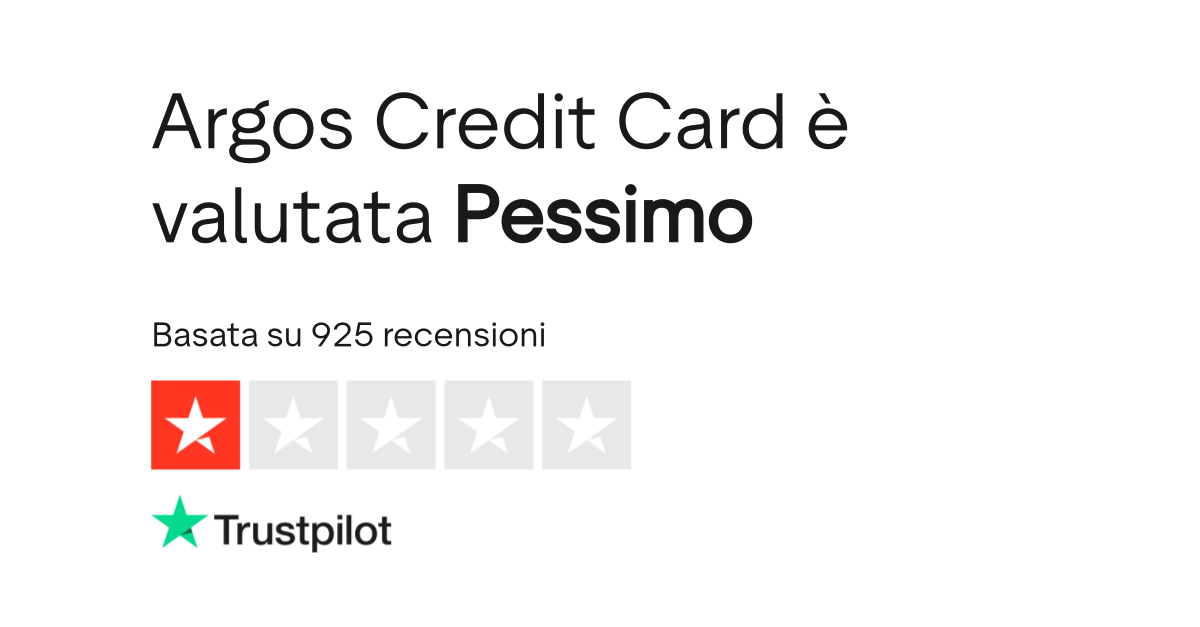 Argos Credit Card Leggi le recensioni dei servizi di www.argos