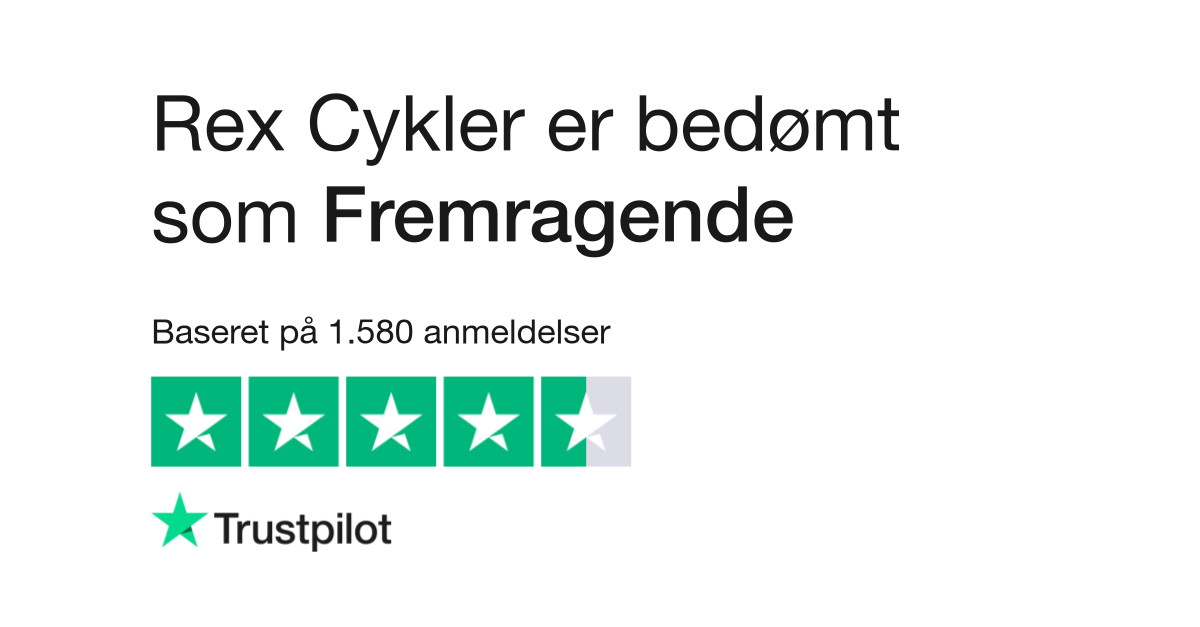 Anmeldelser af Rex Cykler Læs kundernes anmeldelser af rexcykler.dk af 59