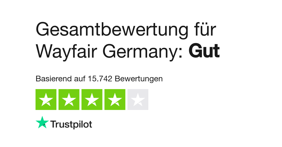 Bewertungen zu Wayfair Germany | Lesen Sie Kundenbewertungen zu wayfair.de