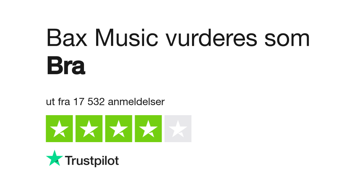 Bax shop music trustpilot