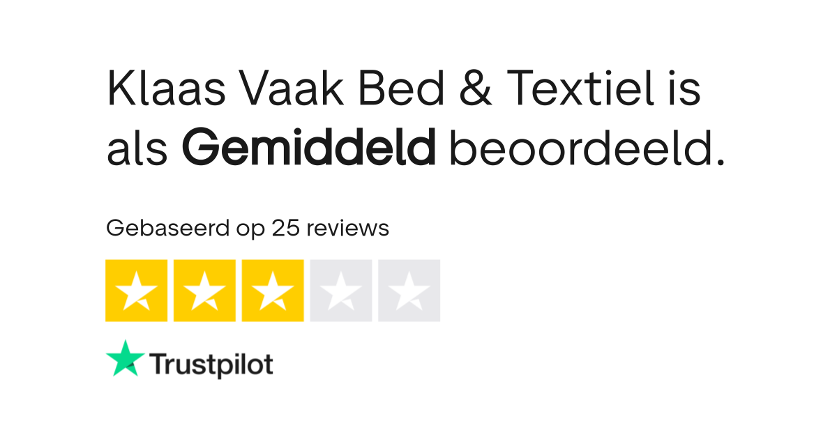 Klaas Vaak Bed & Textiel reviews Bekijk consumentenreviews over klaasvaakbedtextiel.nl