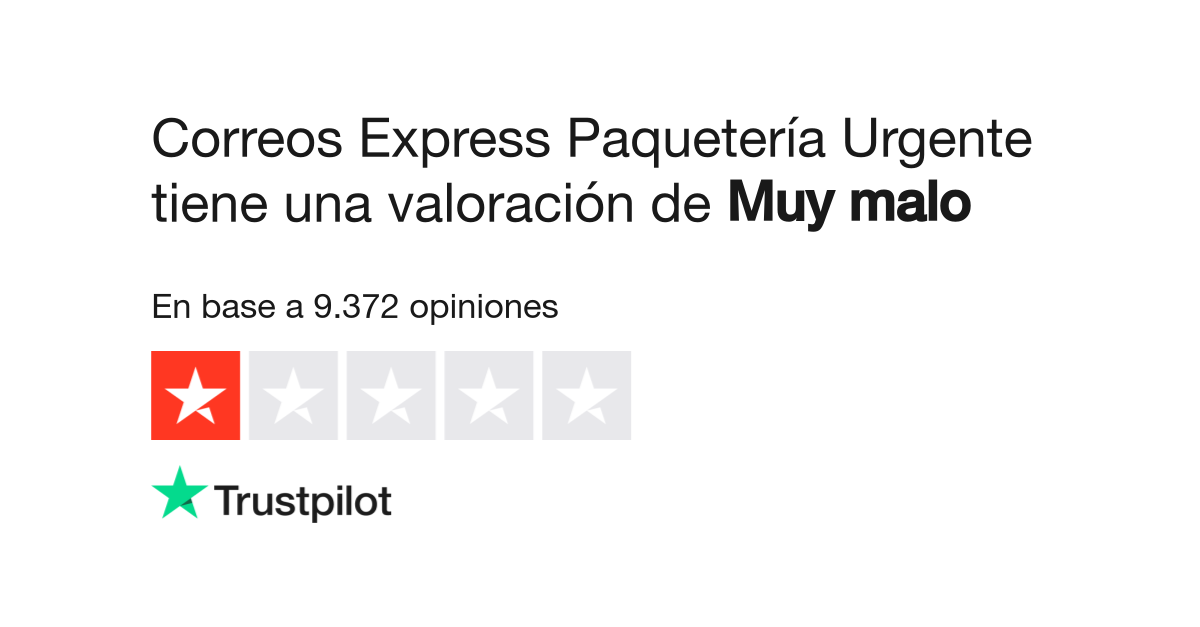 Opiniones sobre Correos Express Paquetería Urgente | Lee las opiniones  sobre el servicio de  | 4 de 276