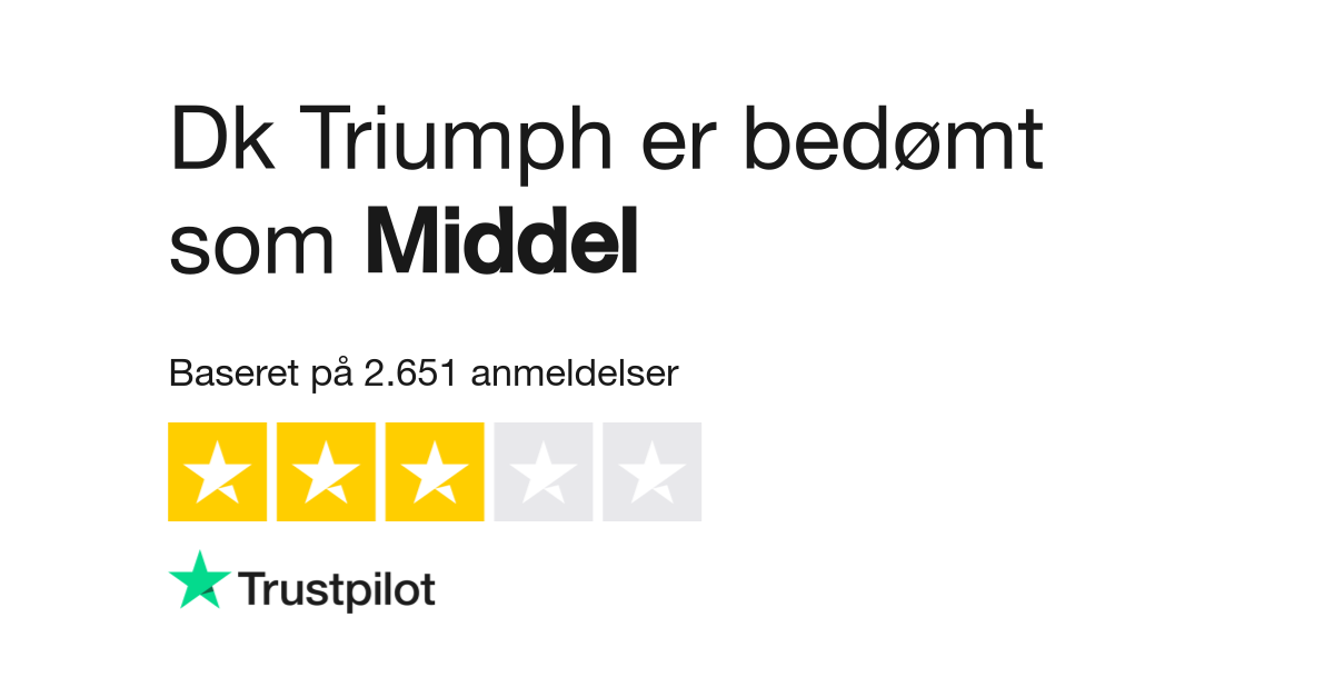 sanger Vise dig banner Anmeldelser af Dk Triumph | Læs kundernes anmeldelser af dk.triumph.com