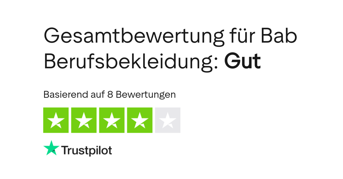 Bewertungen Zu Bab Berufsbekleidung Lesen Sie Kundenbewertungen