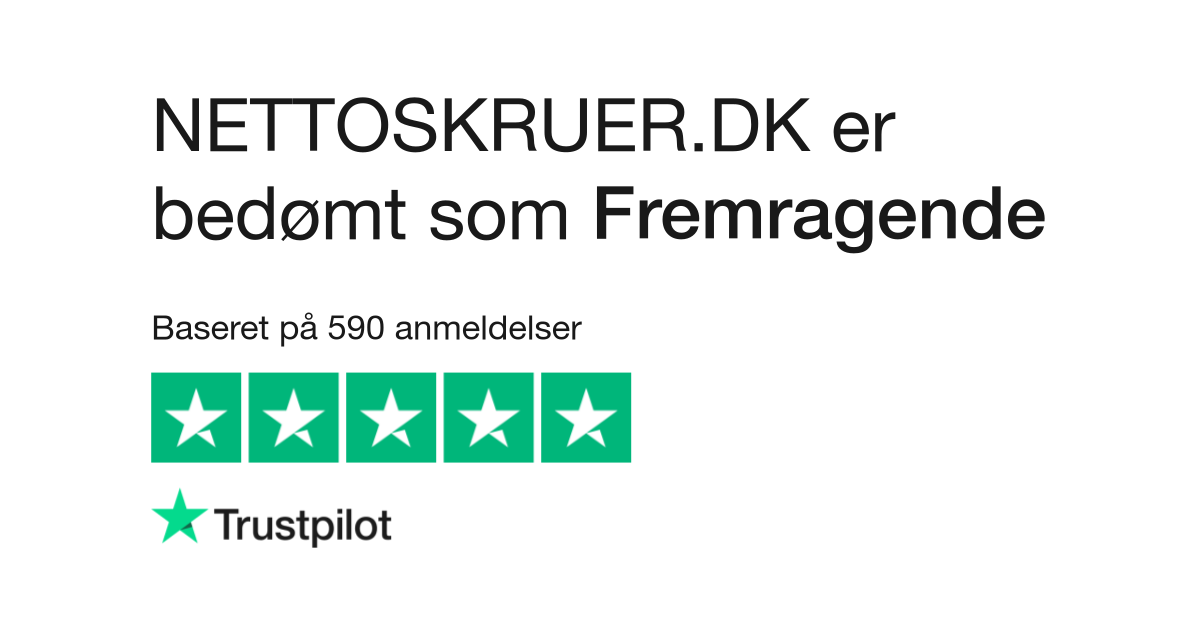 Anmeldelser NETTOSKRUER.DK | Læs kundernes anmeldelser af nettoskruer.dk