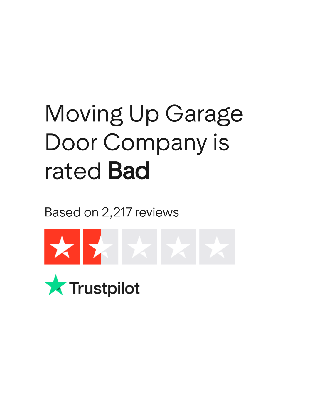 Moving Up Garage Door Company Reviews Read Customer Service Reviews