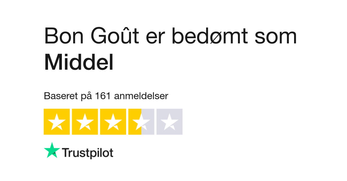 Anmeldelser Bon Goût | kundernes anmeldelser af bongout.dk | af 7