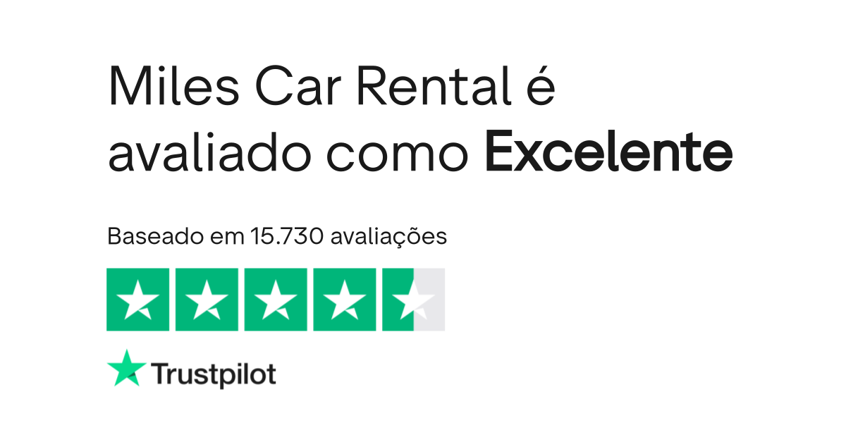 Avaliações sobre Miles Car Rental Leia as avaliações sobre o
