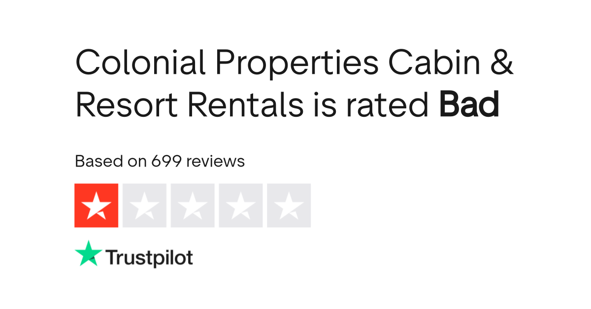 Colonial Properties Cabin Resort Rentals Reviews Read Customer