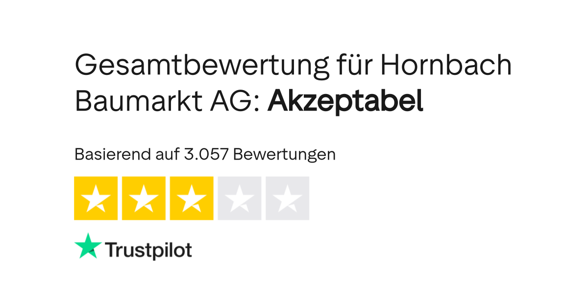 Bewertungen Zu Hornbach Baumarkt Ag Lesen Sie Kundenbewertungen
