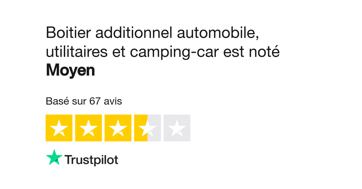 Avis de Boitier additionnel automobile, utilitaires et campingcar Lisez les avis marchands de