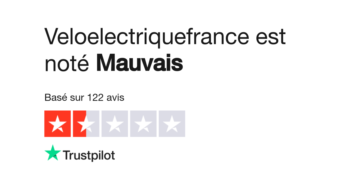 Avis de Veloelectriquefrance Lisez les avis marchands de www