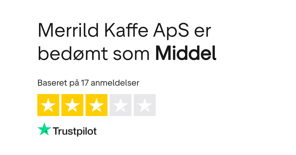 Anmeldelser af Merrild Kaffe ApS | Læs kundernes anmeldelser af merrild.dk