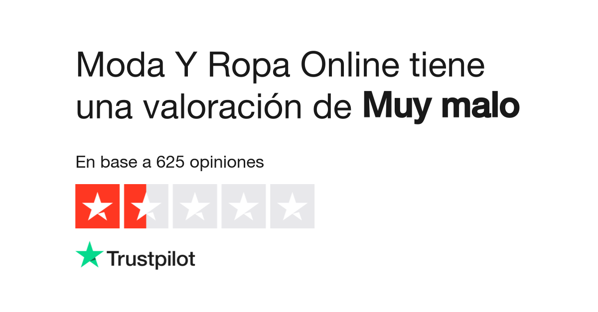 Opiniones sobre Moda Y Ropa Online Lee las opiniones sobre el servicio de modayropaonline 26 de 28