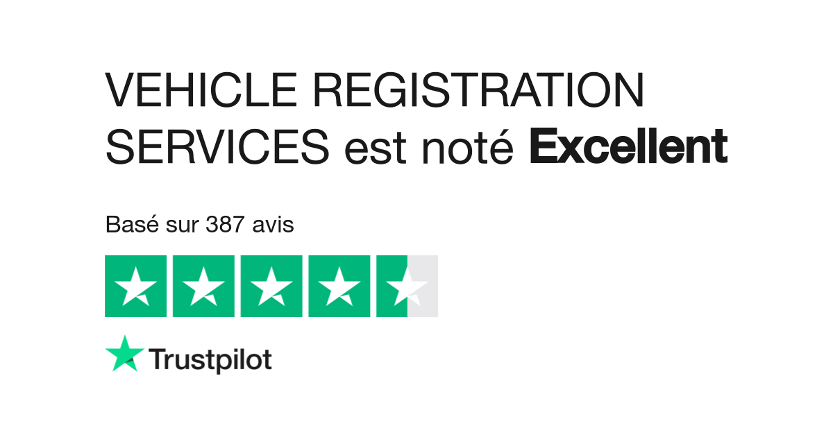 Avis de VEHICLE REGISTRATION SERVICES Lisez les avis marchands de