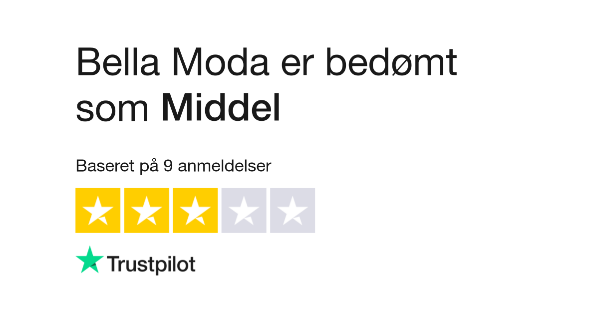 Anmeldelser af Bella Moda | kundernes anmeldelser bellamoda.dk