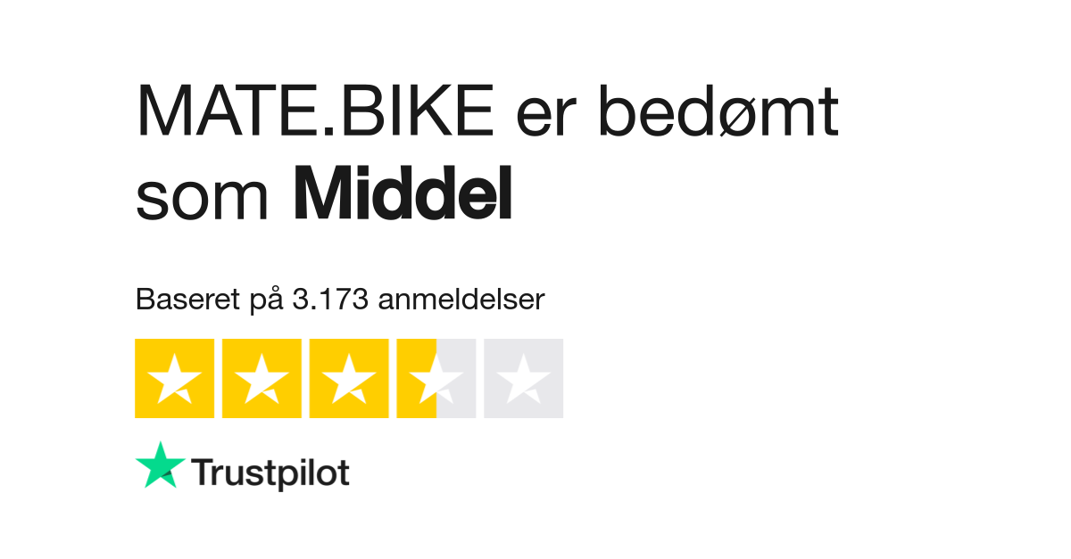 Anmeldelser af MATE.BIKE L s kundernes anmeldelser af www.mate.bike