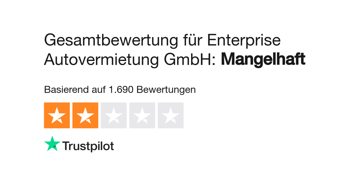 Bewertungen Zu Enterprise Autovermietung Gmbh Lesen Sie Kundenbewertungen Zu Enterprise De 5 Von 12