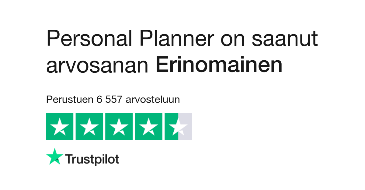 Arvostelut Personal Planner | Lue asiakkaiden arvosteluja yrityksestä  