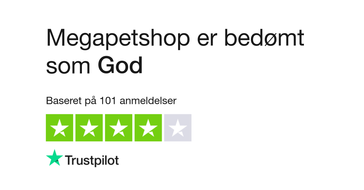 Anmeldelser af Megapetshop | Læs kundernes af megapetshop.dk | af 4