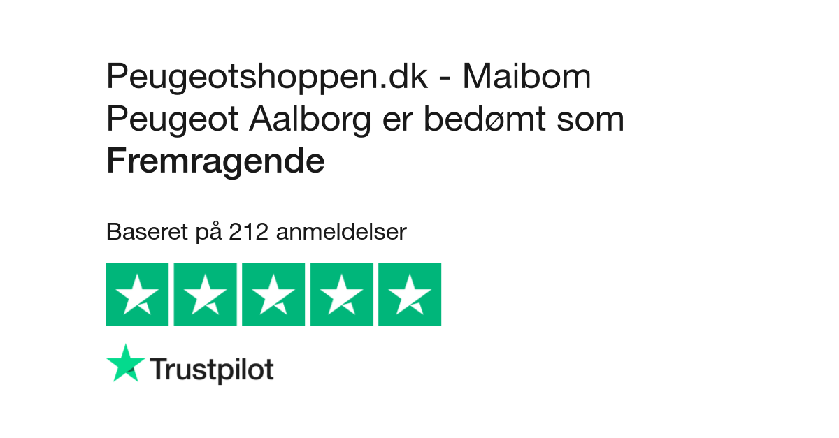 Anmeldelser af Peugeotshoppen.dk - Peugeot Aalborg | Læs af peugeotshoppen.dk
