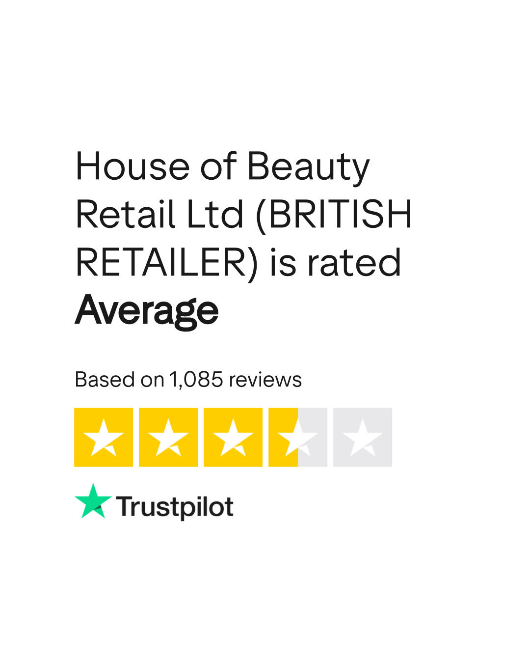 House of Beauty Retail Ltd (BRITISH RETAILER) Reviews Read Customer